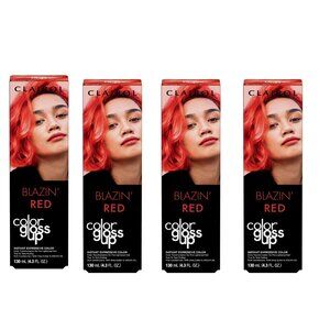 NEW 4 Clairol Color Gloss Up Blazin’ Red Hair Color 4.3 oz – Semi-Permanent